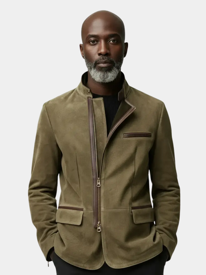 Suede Leather Field Coat