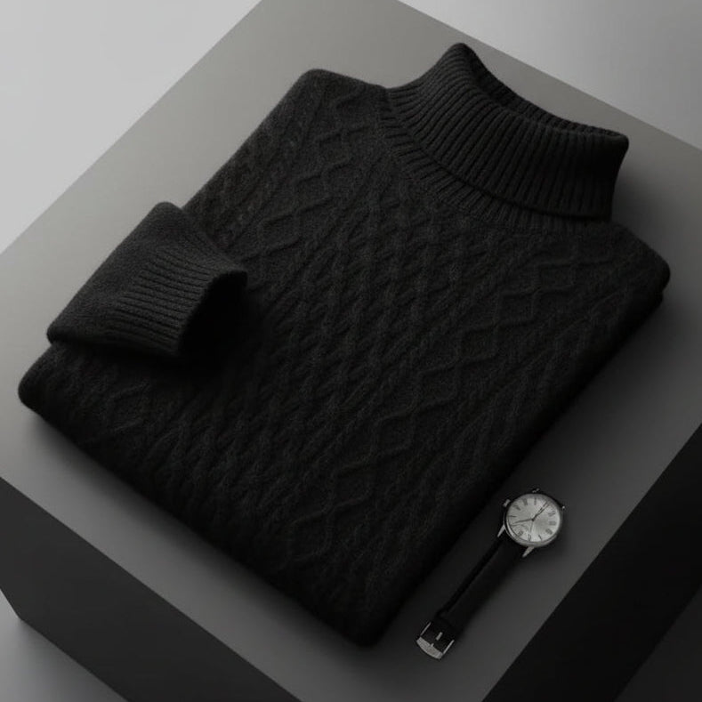 Premium Merino Turtleneck Sweater.