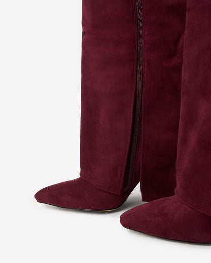 Lavista Suede knee high boots - Burgundy