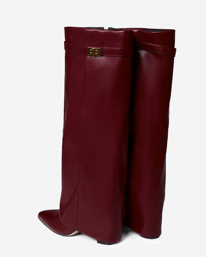 Lavista Leather knee high boots - Burgundy