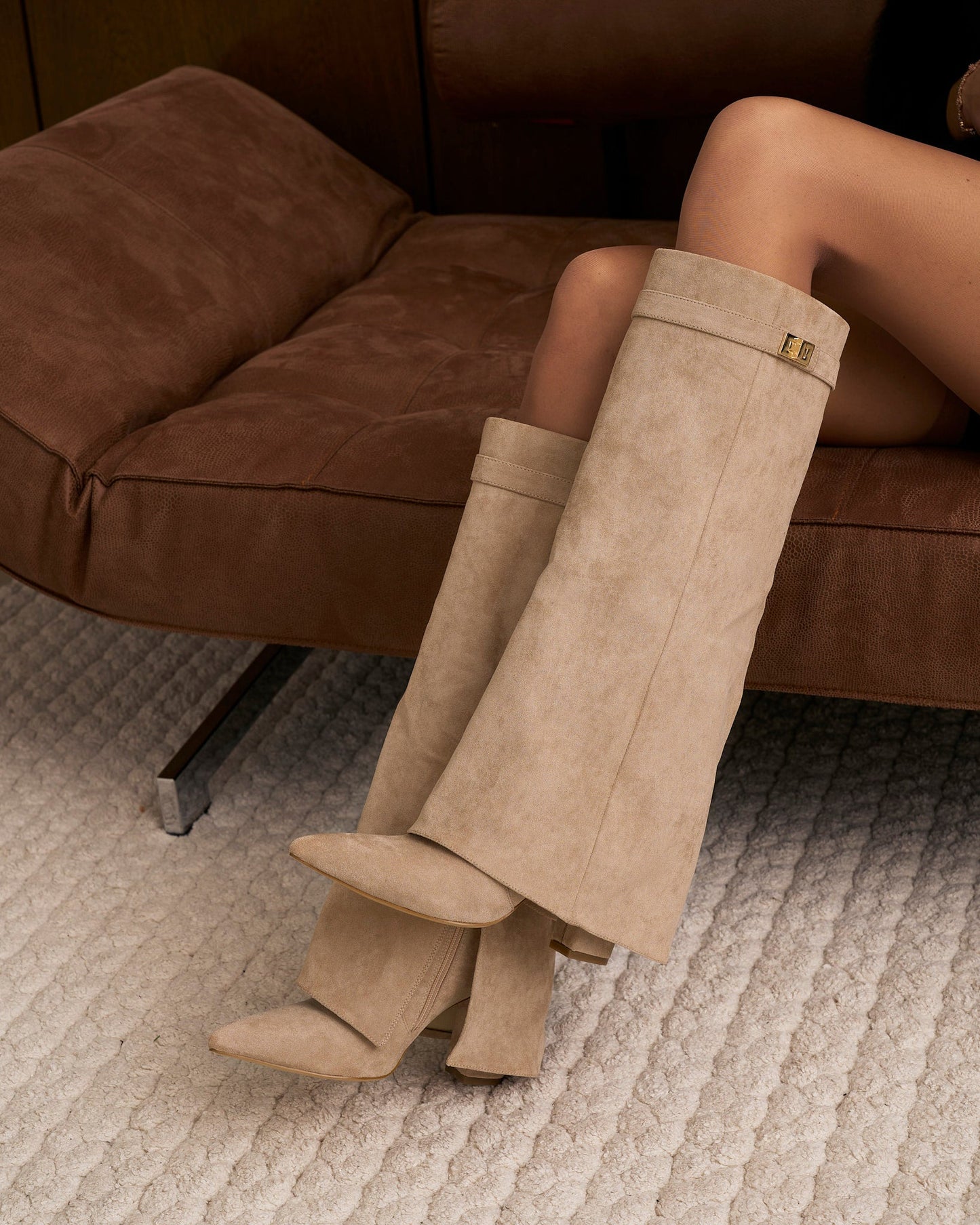 Lavista Suede knee high boots - Beige