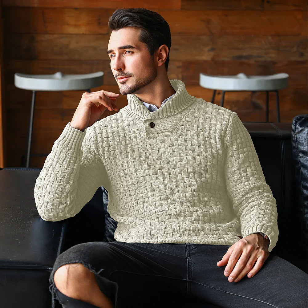 Men’s Luxury Knit Crew-Neck Sweater