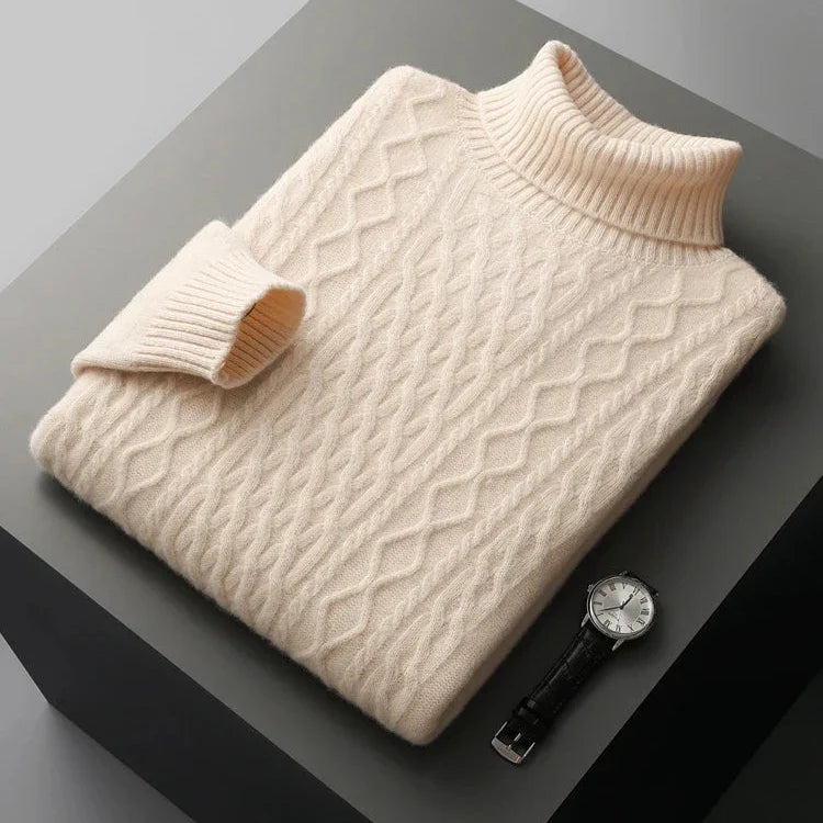 Premium Merino Turtleneck Sweater.