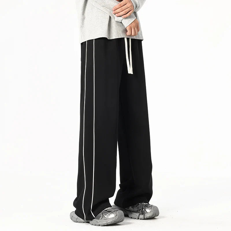 Enzo | Wide-Leg Stripe Pants