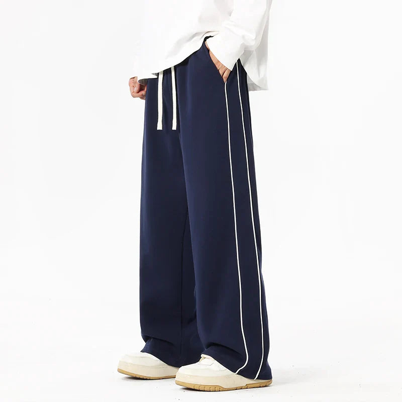 Enzo | Wide-Leg Stripe Pants