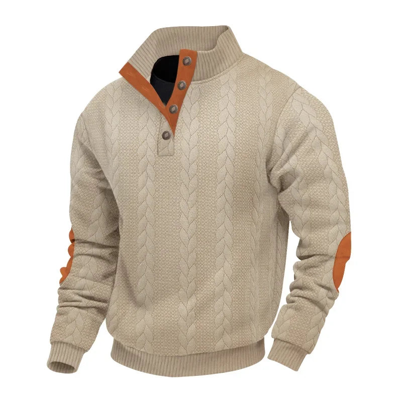 Men’s Jacquard Knit Turtleneck Sweater
