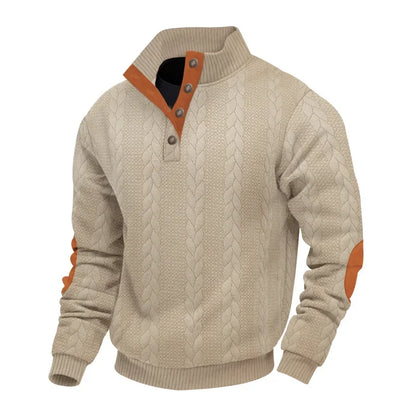 Men’s Jacquard Knit Turtleneck Sweater