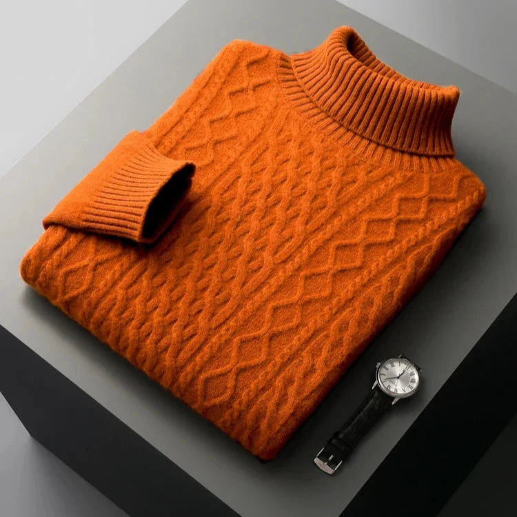 Premium Merino Turtleneck Sweater.