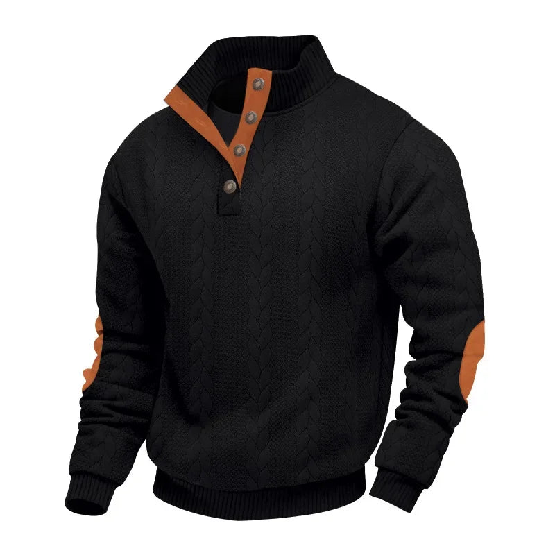 Men’s Jacquard Knit Turtleneck Sweater