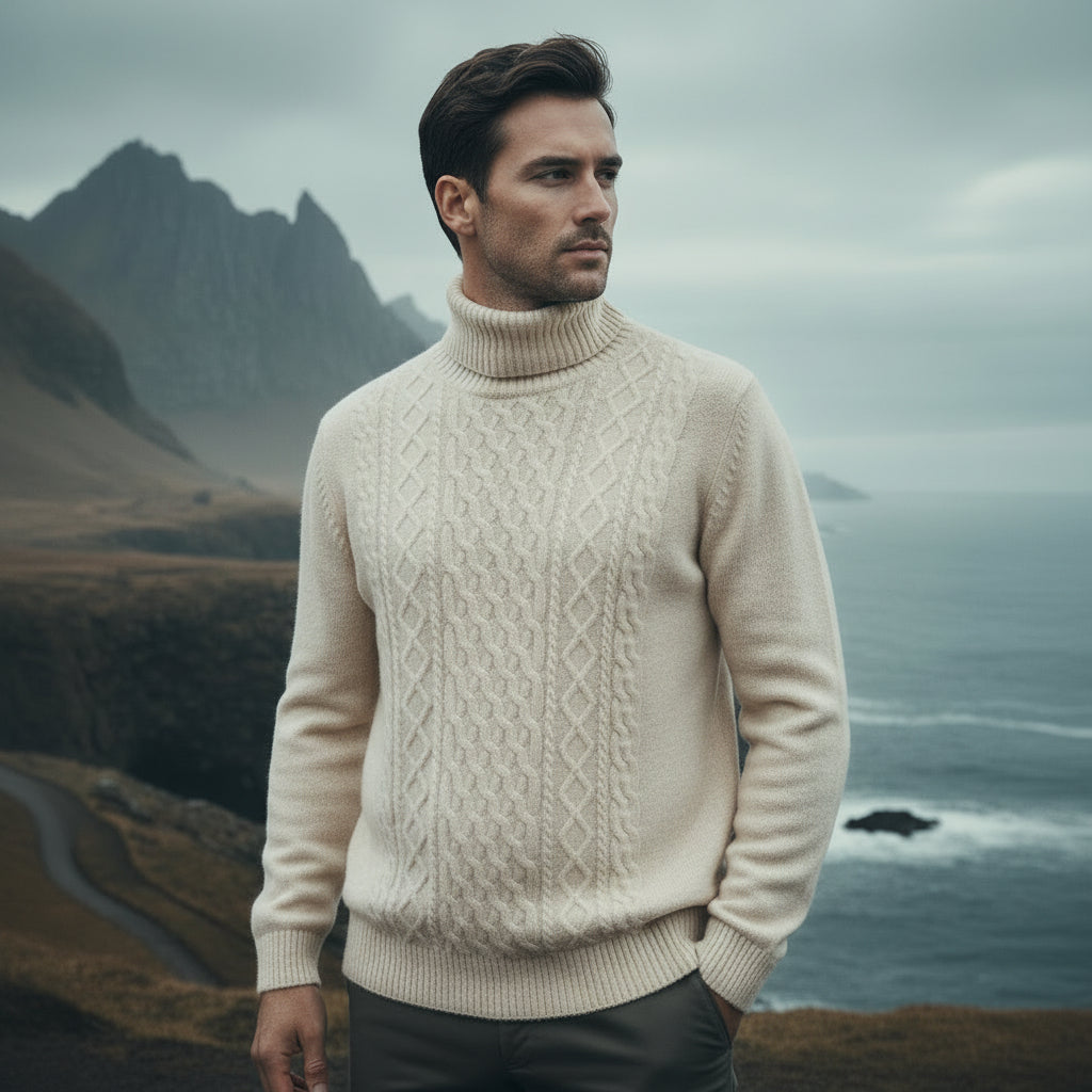 Premium Merino Turtleneck Sweater.