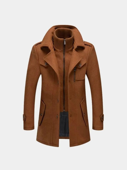 Aristocratic Black Wool Coat