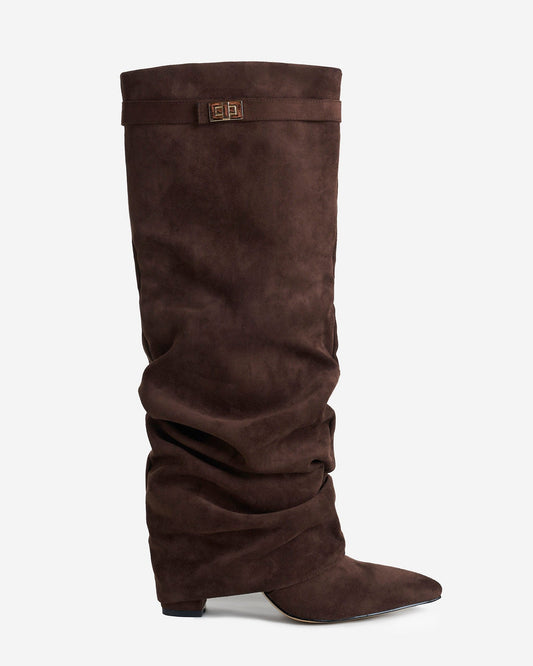 Lavista Slouchy Suede knee high boots - Brown