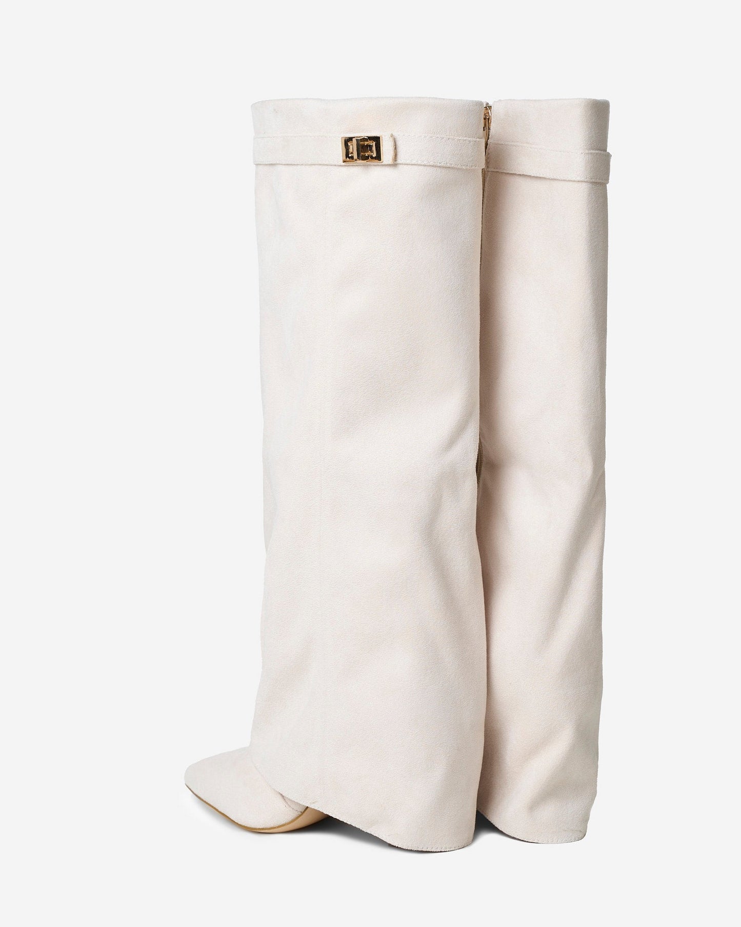 Lavista Suede knee high boots - Creamy