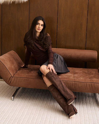 Lavista Suede knee high boots - Brown